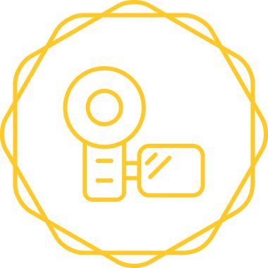 video kamera simgesi, vektör illüstrasyonu  