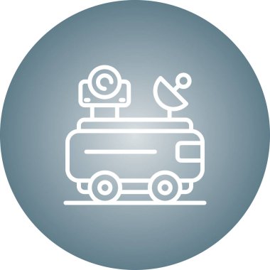 moon rover. Web simgesi basit illüstrasyon