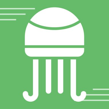 denizanası ağ simgesi, vektör illüstrasyonu 