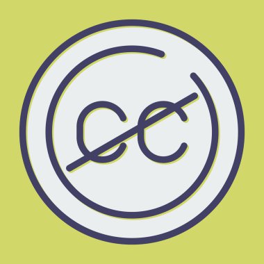 Uygulamalar ve web siteleri için kapatılan altyazı veya altyazı düz vektör simgesi