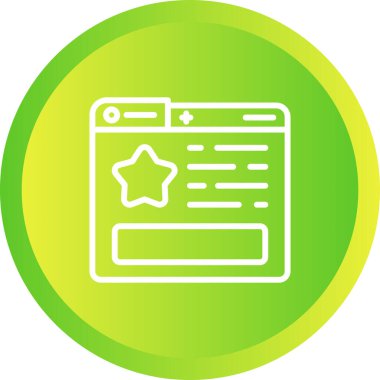  Favori Sayfa ikon vektör illüstrasyonu