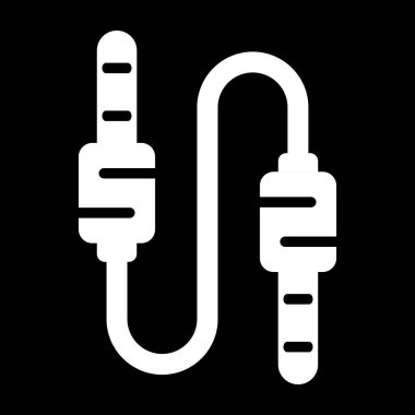 ses kablosu simgesi web illüstrasyonu