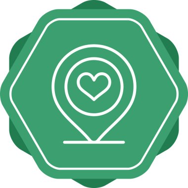 Aşk iğne çizgisi vektör illüstrasyonu 