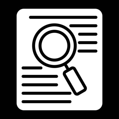 Belge arama simgesinin vektör illüstrasyonu