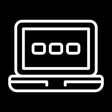 dizüstü bilgisayar simgesi, vektör illüstrasyonu basit tasarım