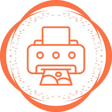 Fotoğraf Yazıcı vektör simgesi basit illüstrasyon