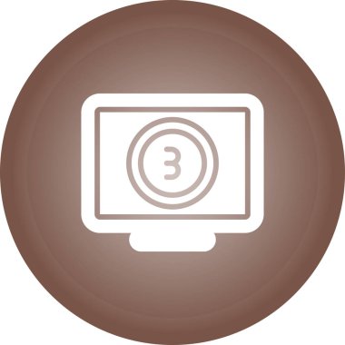 Geri sayım web simgesi vektör illüstrasyonu