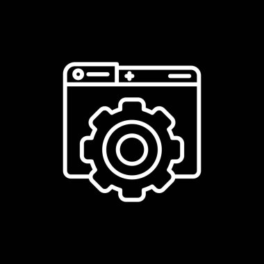 Simge, web düğmesi, basit vektör illüstrasyonu ayarlanıyor