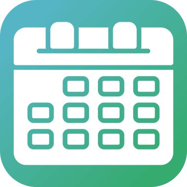 Takvim. Web simgesi basit illüstrasyon 