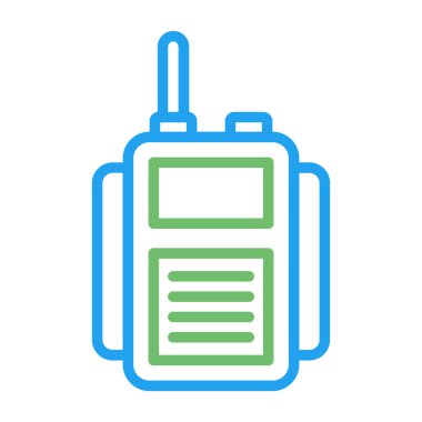 El kumandalı telsiz. Web simgesi vektör illüstrasyonu