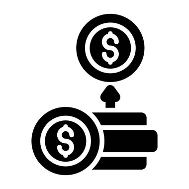 ROI (Yatırım Dönüşü) simgesi, vektör illüstrasyonu 