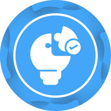 Ampul simgesi web illüstrasyonu, çözüm kavramı