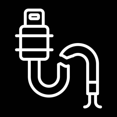 Kırık Kablo ağ simgesi, basit vektör illüstrasyonu