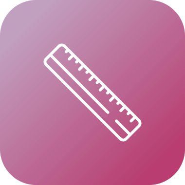 Düz cetvel simgesinin vektör çizimi 