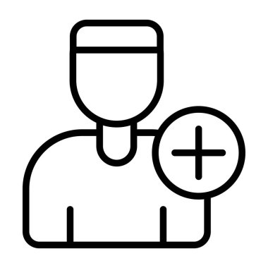 kullanıcı ekleme simgesi vektör illüstrasyonu 