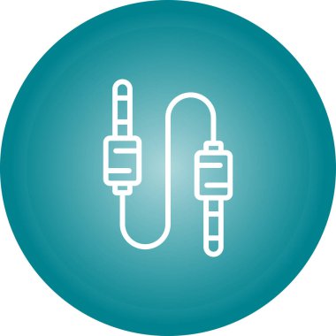 ses kablosu simgesi web illüstrasyonu