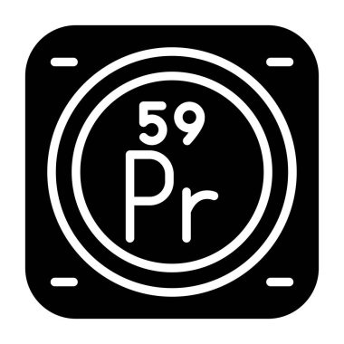 Kimyasal Element Web simgesi vektör çizimi