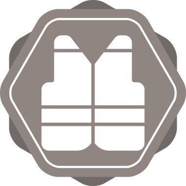 İzole edilmiş ceket web simgesinin vektör illüstrasyonu 