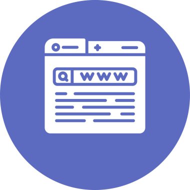 Web sitesi simgesi, vektör illüstrasyonu basit tasarım