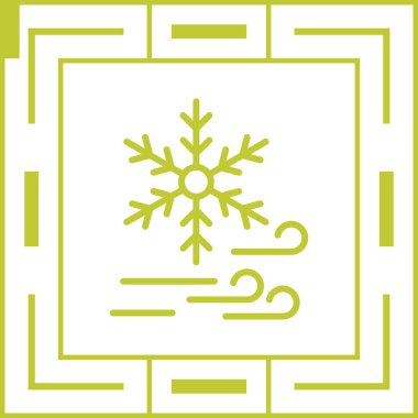 Kar Tanesi simgesi, basit web illüstrasyonu