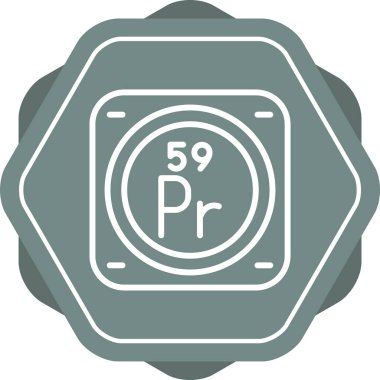 Kimyasal Element Web simgesi vektör çizimi