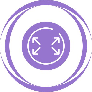 Tam Ekran Çemberi Simgesinin vektör çizimi