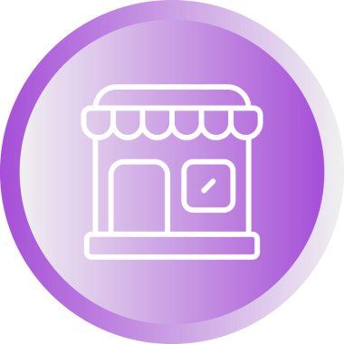 mağaza web simgesi, basit vektör illüstrasyonu