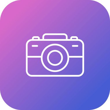 fotoğraf makinesi simgesi, vektör illüstrasyonu 