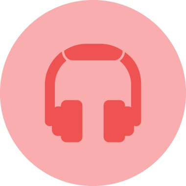 kulaklıklar web simgesi, vektör illüstrasyonu