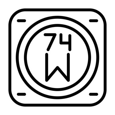 Tungsten kimyasal element simgesi web illüstrasyonu