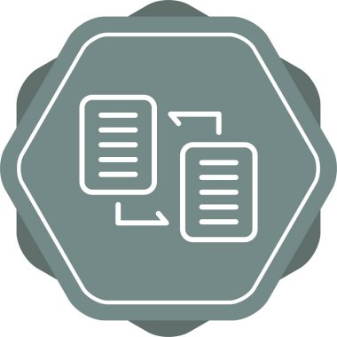 Belge Dağıtım web simgesi vektör illüstrasyonu