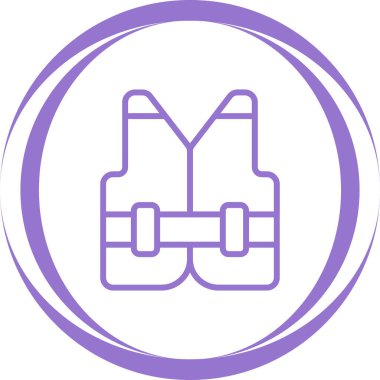 Yansıtıcı yelek simgesi web illüstrasyonu