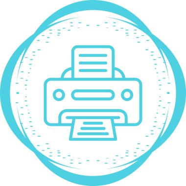 Yazıcı web simge vektör çizim 