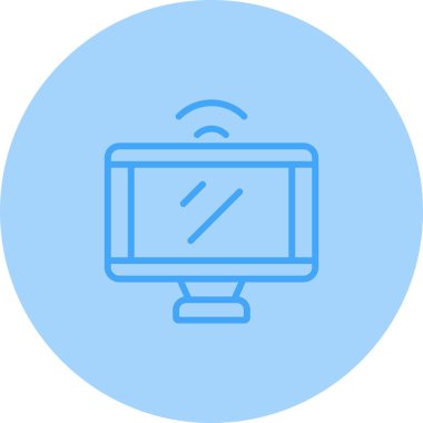 Monitör. Web simgesi basit illüstrasyon