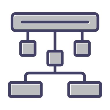 hiyerarşi. Web simgesi basit illüstrasyon 