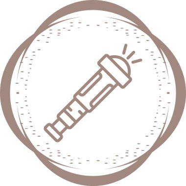 Teleskop simgesi. Eğitim ve bilim koleksiyonundan ince çizgili teleskop ikonu. Beyaz arkaplanda izole edilmiş ana hat vektörü