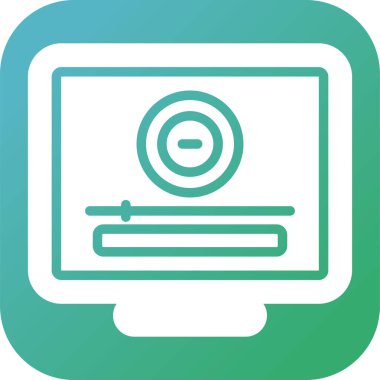 Masaüstü Bilgisayar Web simgesi vektör çizimi