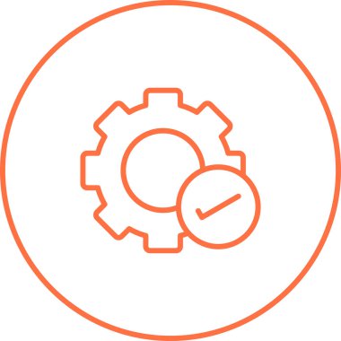 Bir Tıklama Kurulum simgesi vektör tasarımı