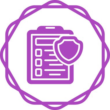 Sigorta simgesi beyaz arka plan üzerinde izole 