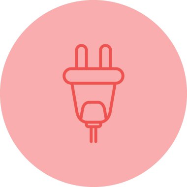 elektrik prizi simgesi. Web illüstrasyonu