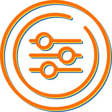 Eşitleyici modern simgenin vektör illüstrasyonu