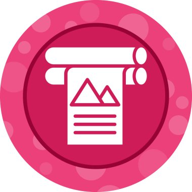 Büyük Biçim Yazıcı vektör simgesi basit illüstrasyon