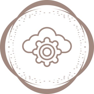 bulut hesaplama ağ simgesi, vektör illüstrasyonu           