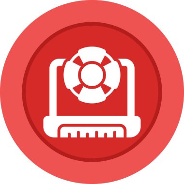 dizüstü bilgisayar düz yuvarlanmış vektör simgesi