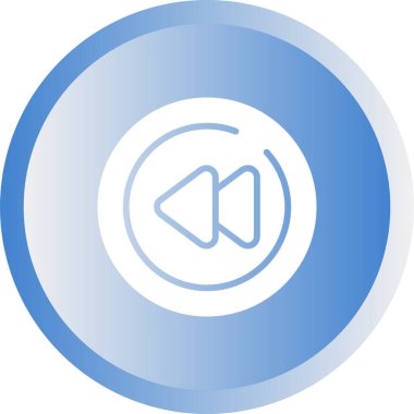 vector illustration,  Rewind Circle Icon 