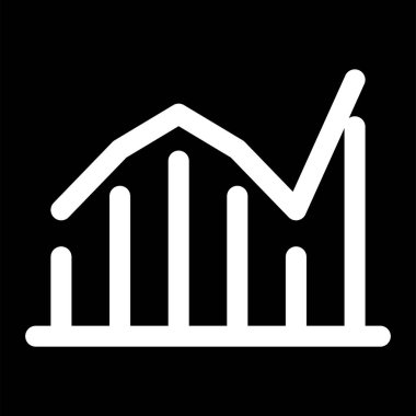 çubuk grafik istatistik ikonu vektör illüstrasyonu 