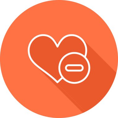 Negatif Aşk simgesi illüstrasyonu