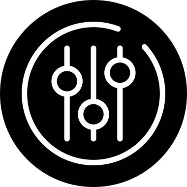 Ekolayzır daire simgesinin vektör illüstrasyonu