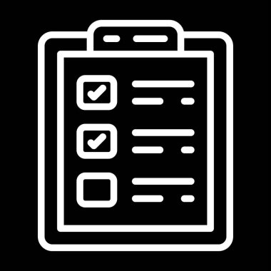 Kontrol listesi simgesinin vektör illüstrasyonu