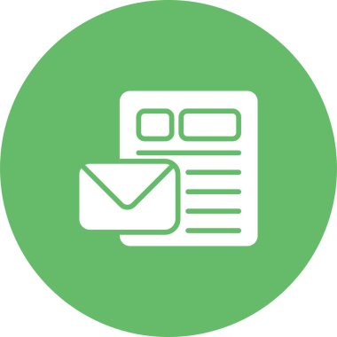 Zarf web simgesi, basit illüstrasyon